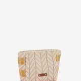 Toiletry bag with yellow print