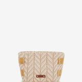 Toiletry bag with yellow print