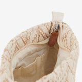 Toiletry bag with yellow print