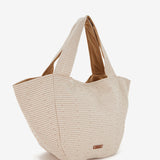 Camel print beach bag
