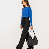 Bolso de hombro en materiales reciclados negro