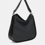 Bolso de hombro en materiales reciclados negro