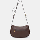 Brown recycled material shoulder bag