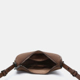 Brown recycled material shoulder bag