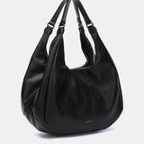 Bolso de hombro en materiales reciclados negro