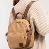 Mochila en materiales reciclados camel