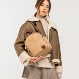 Mochila en materiales reciclados camel
