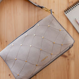 Crossbody bag in beige recycled materials