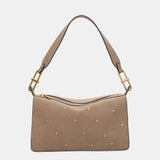 Crossbody bag in beige recycled materials