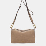 Crossbody bag in beige recycled materials