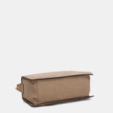 Crossbody bag in beige recycled materials