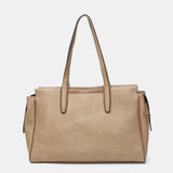 Bolso de hombro en materiales reciclados camel