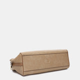 Bolso de hombro en materiales reciclados camel