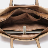 Bolso de hombro en materiales reciclados camel