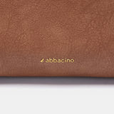 Bolso de hombro en materiales reciclados marrón