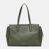 Bolso de hombro en materiales reciclados verde
