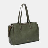 Bolso de hombro en materiales reciclados verde
