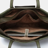 Bolso de hombro en materiales reciclados verde
