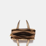 Camel handbag made from recycled materials