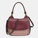 Bolso de hombro en materiales reciclados burdeos