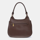 Bolso de hombro en materiales reciclados burdeos