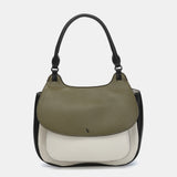 Bolso de hombro en materiales reciclados verde