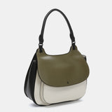 Bolso de hombro en materiales reciclados verde