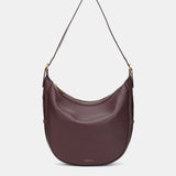 Bolso de hombro en materiales reciclados burdeos