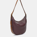 Bolso de hombro en materiales reciclados burdeos
