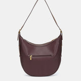Bolso de hombro en materiales reciclados burdeos