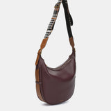 Bolso de hombro en materiales reciclados burdeos