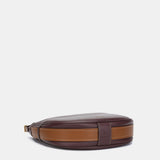 Bolso de hombro en materiales reciclados burdeos
