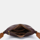 Bolso de hombro en materiales reciclados burdeos