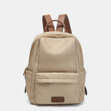 Backpack in beige recycled materials