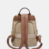 Backpack in beige recycled materials
