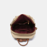 Backpack in beige recycled materials