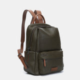 Green recycled material backpack