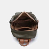 Green recycled material backpack
