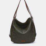 Bolso multifuncional en materiales reciclados verde