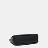 Shoulder bag in black recycled materials