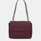 Shoulder bag made of recycled materials in burgundy