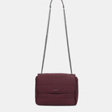 Shoulder bag made of recycled materials in burgundy
