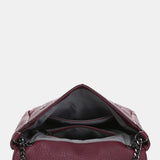 Shoulder bag made of recycled materials in burgundy