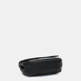 Small shoulder bag in black recycled materials