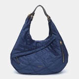 Bolso de hombro en materiales reciclados azul