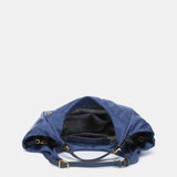 Bolso de hombro en materiales reciclados azul