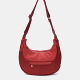 Red recycled material shoulder bag