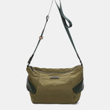 Green recycled material shoulder bag