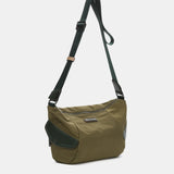 Green recycled material shoulder bag