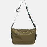 Green recycled material shoulder bag